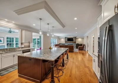 Beautiful kitchen island seating real estate photo in Middletown, CT