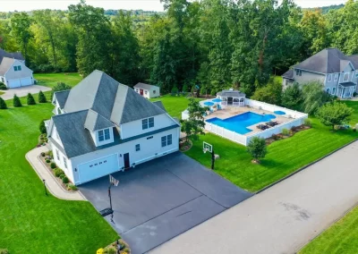 Drone photo with pool