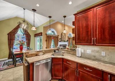 Lovely kitchen and dining area real estate photo in West Hartford CT
