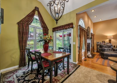 Real Estate photo of dining and living area in Avon CT | multifocusmedia