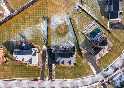 high altitude overhead drone photo