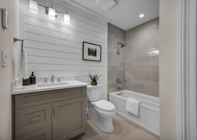 modern tile bathroom real estate photo