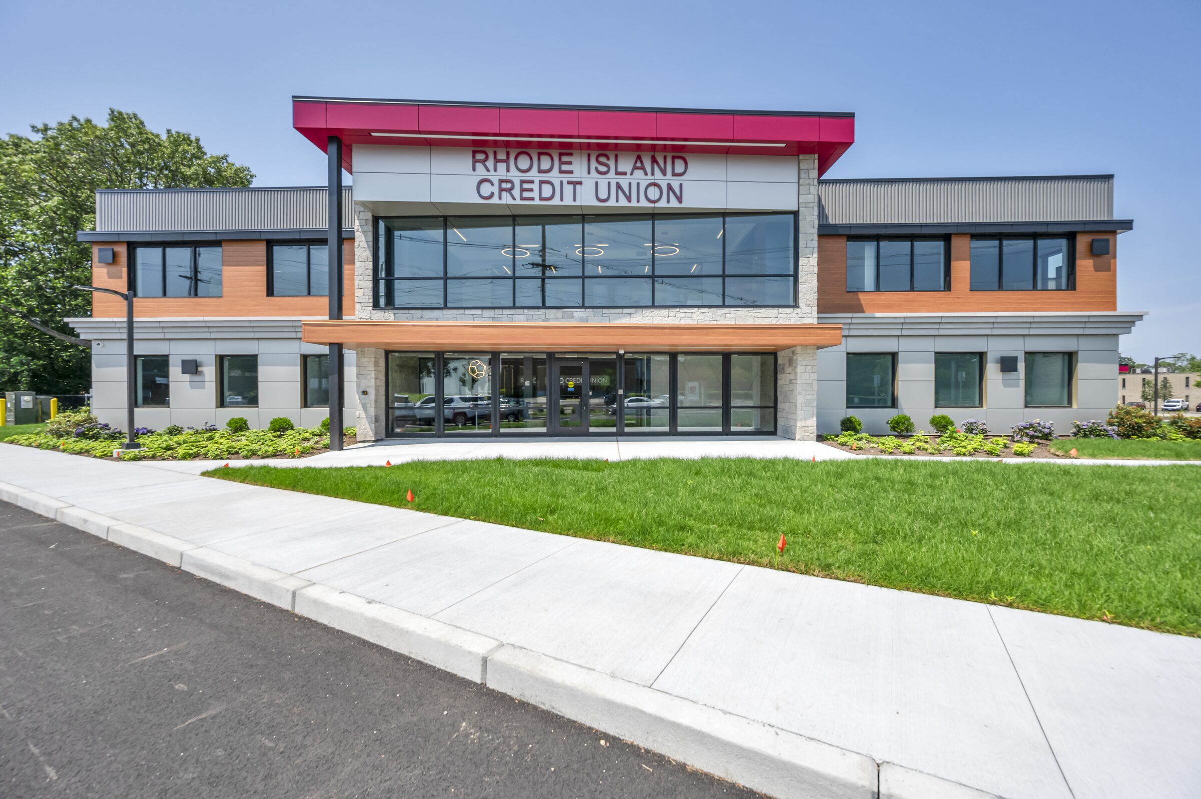 Rhode Island Credit Union headquarters exterior photographed for NES Group